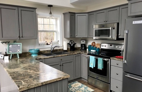 Salsbury Cove Ski Chalet | Beautiful In The Woods Bar Harbor Chalet sleeps 8