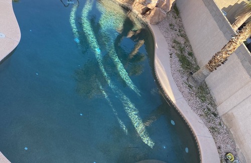 El Capitan Ranch House | Beautiful master bedroom with pool