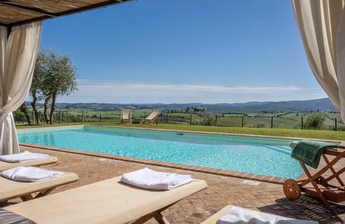 Castellina in Chianti Villa | Beautiful private villa with WIFI, private pool, TV, patio and panoramic view, close to Siena