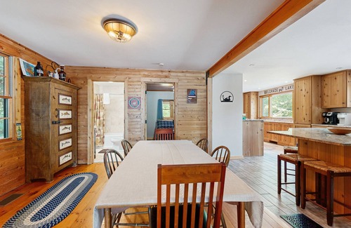 Belgrade House | Belgrade Lakes getaway with private swim dock, outdoor living, & canoe/kayaks