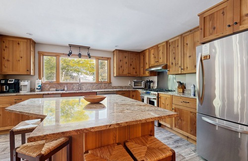 Belgrade House | Belgrade Lakes getaway with private swim dock, outdoor living, & canoe/kayaks
