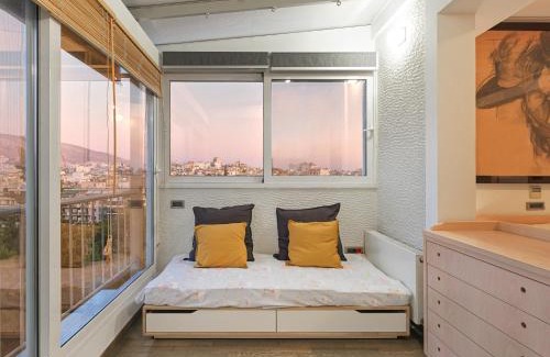 Pangrati Apartment | Bird's Eye AthenView Penthouse, Stunning Athens Skyline & Acropolis Views -ONE BEDROOM FLAT