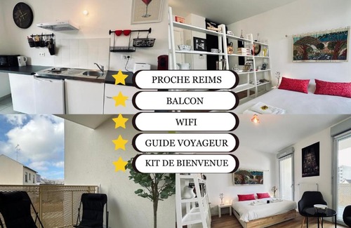 Courlancy Apartment | Bleuets studio cosy neuf terrasse proche centre