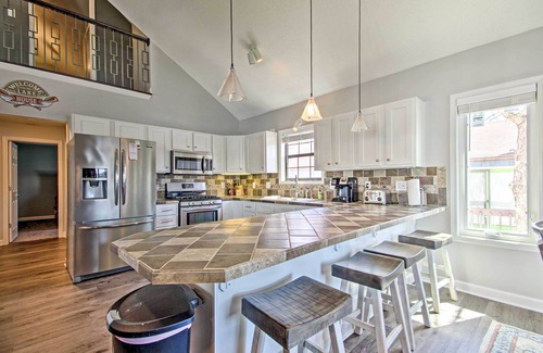 Sunrise Beach House | Boat Dock + Scenic Decks: Lake of the Ozarks Gem