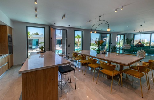 Kissamos Villa | Brand new Villa Lydia, indoor heated pool, sea view, ideal for big groups