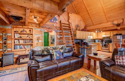 Valle Crucis Cabin | Bridgepoint Cabin: Walk to Watauga River, hot tub, play in the yard!
