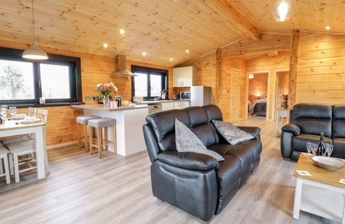 Machynlleth Cottage | BRYN EIDDON LOG CABIN, pet friendly, with hot tub in Machynlleth