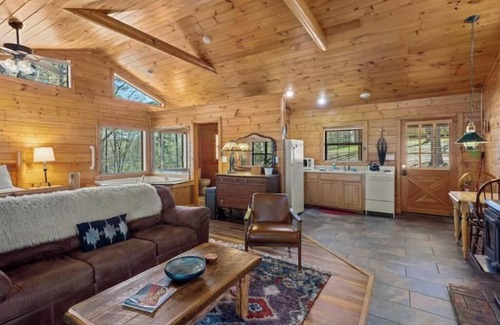 Eureka Springs Cabin | Cabin w/Hot Tub WIFI 50" TV Wood Stove & Jacuzzi