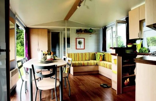 Ayzac-Ost House | Camping ecovillage SOLEIL DU PIBESTE * - Mobile home GAvarnie 3 bedrooms = +sheets + towels +household 6 people