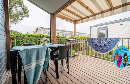 Brem Sur Mer House | Camping L'Océan * - 3 Room Leisure Mobile Home 4 People + TV