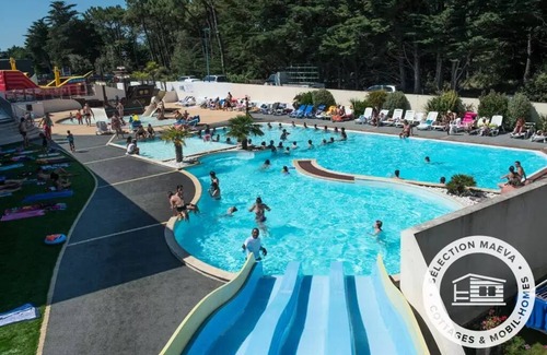 Brem Sur Mer House | Camping L'Océan * - 3 Room Leisure Mobile Home 4 People + TV