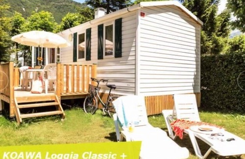 Le Bourg-d'Oisans House | Camping Le Château de Rochetaillée* - Mobil Home Loggia Confort 3 Rooms 4 People Air Conditioned - Mountain View