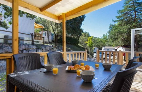 Greoux-les-Bains House | Camping Paradis La Pinède* - Mobile home Raimu 3 rooms 4/5 people Air-conditioned