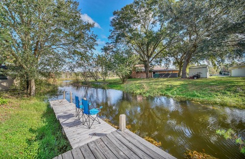 Summerfield House | Canal Front House. Bring your boat and pull right up to the dock