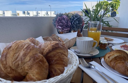 La Oliva Apartment | CASA MAGMA: apartment with roof terrace, private Jacuzzi, ocean & volcano views