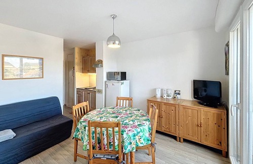 Merville-Franceville-Plage Apartment | Central Studio with Balcony, Near Beach & Shops, Sleeps 4