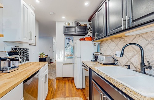Avon Apartment | Centrally located condo with office, fireplace, W/D, & ski closet