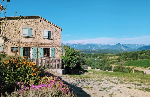 Ribiers House | Character house with terraces, garden, views and peaceful mountain setting