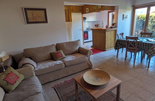 Saint-Gervais-les-Bains Apartment | Charming duplex apartment in the heart of the village: view, quiet, fireplace and sauna