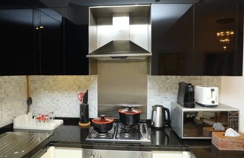 Bur Dubai Apartment | Charming 1 BR Apartment with a fantastic View of The Burj Khalifa