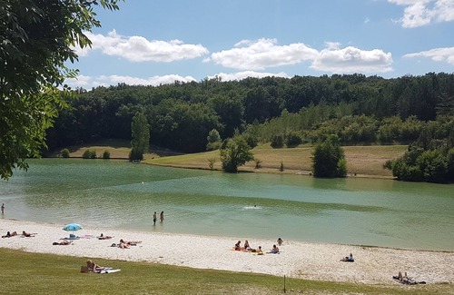 Molieres House | Charming Cottage with great views near swimming lake with beach & nature setting