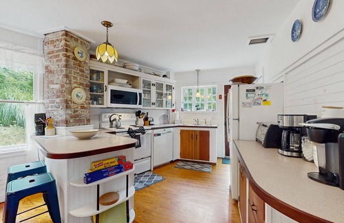East Chop House | Charming home with walkable beach, large yard, deck, fire pit, and A/C