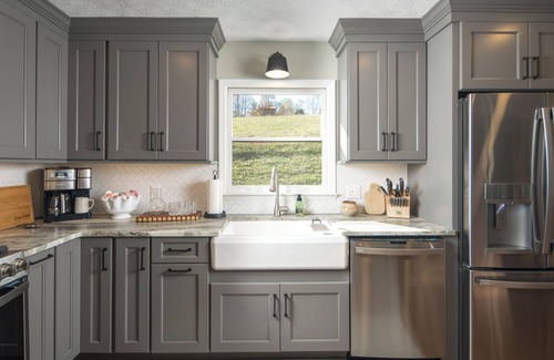 Mountain City House | Charming Mountain Retreat, Stocked Pond, Firepit, Hot Tub, Pet Friendly