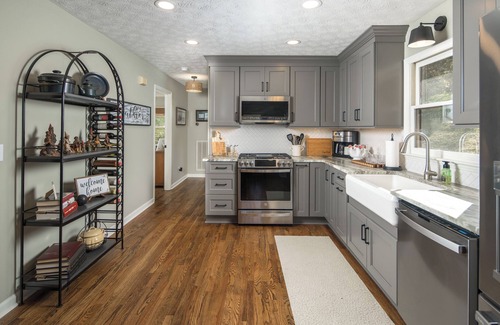 Mountain City House | Charming Mountain Retreat, Stocked Pond, Firepit, Hot Tub, Pet Friendly