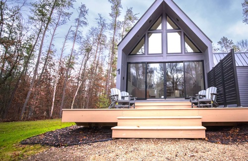 Wellston Ski Chalet | Charming New Modern Chalet in the Woods - near fishing,skiing,trails-Cabin 2