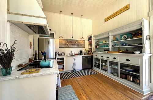 Glen Arbor Cottage | Charming & renovated airy Train Depot turned cottage steps from Lake Michigan