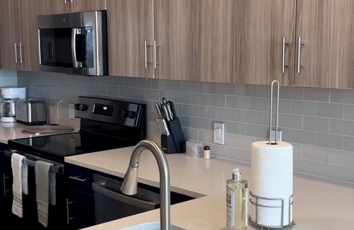 Addison Apartment | Chic apartment in awesome Addison with WiFi, fitness room, AC