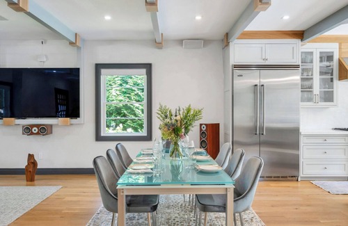 Hampton Bays House | Chic Hampton Bays Oasis with Pool, Hot Tub & Resort-Style Living, Steps to.