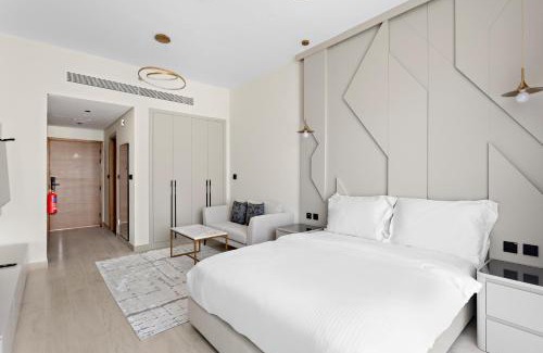 Al Barsha Apartment | Chic Studio in Arjan with pool game room and gym