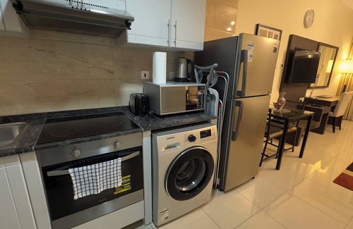 Al Barsha Apartment | Chic studio in fabulous Dubai with AC, fitness room, WiFi