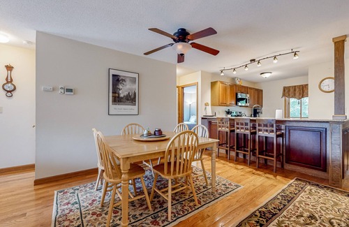 Lincoln Condo | Comfy condo with spacious deck, fast WiFi, fireplace, indoor & outdoor pools