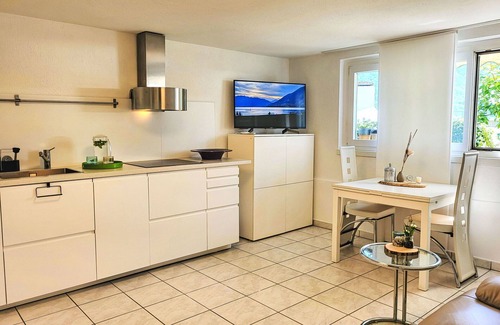 Gordola Apartment | Cosy apartment for 2 guests with A/C, WIFI, TV, patio, pets allowed and panoramic view