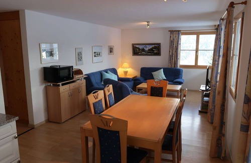 Riom-Parsonz Apartment | Cosy apartment for 8 guests with WIFI, TV, terrace, pets allowed and panoramic view