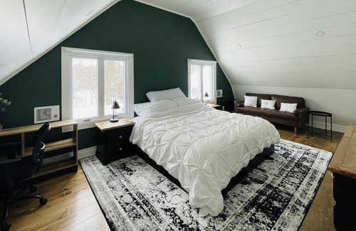 Seguin Apartment | Cozy Barn style loft apartment King size bed!