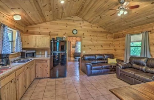 Mountain View Cabin | Cozy cabin 1 bedroom, WiFi, AC above Sylamore Creek in welcoming Mountain View