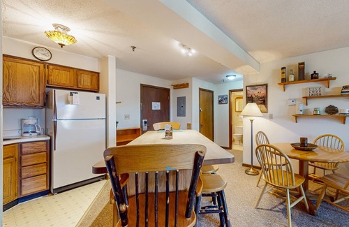 Killington Condo | Cozy condo, dog-friendly, electric fireplace, walk-to-lifts, balcony, views, wif