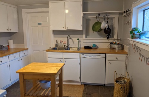 Woodfin House | Cozy cottage with backyard firepit