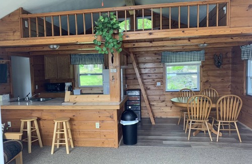 Walker Cabin | Cozy Vintage Cabin Right on the Lake. Bedroom, Lower Level & Loft. Sleeps 4.