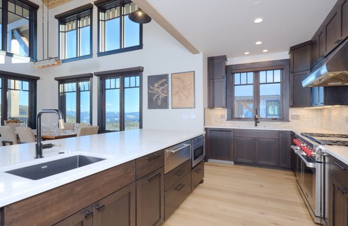 Big Sky House | Designer Mountain Home with Stunning Views, Private Hot Tub, & Ski In/Out Lodge