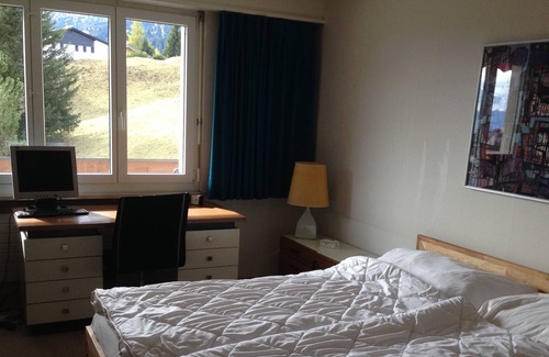 Valbella Apartment | Distant view and slope access