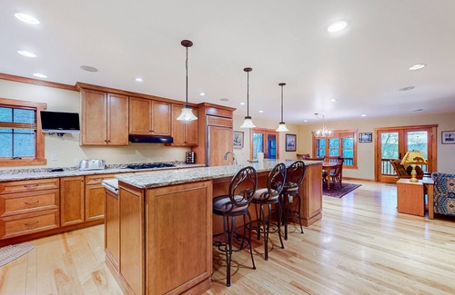 North Lake George House | Dog-friendly home near Lake George with deck, grill, media room, fireplace, W/D