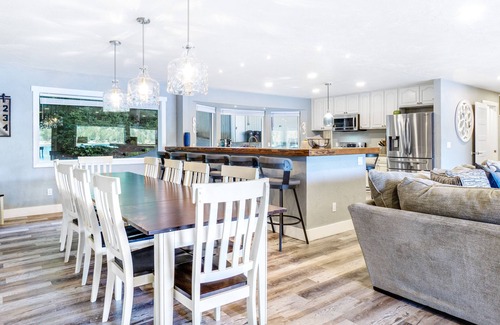 Union House | Dog-Friendly Home with Canal Views, Game Room, Furnished Deck, Hot Tub & Patio