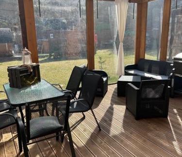 Chojnice House | Domki trzy jeziora z zewnętrznym SPA - sauna, balia do schładzania i jacuzzi