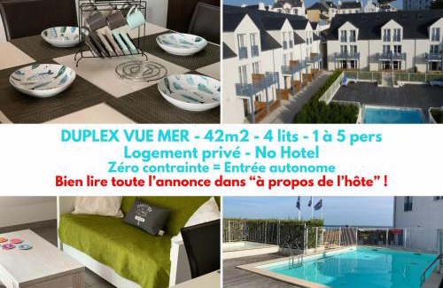 Audierne Apartment | DUPLEX VUE MER - Plage à 100m- 4 lits - Parking sous sol