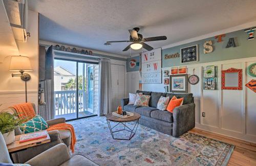Surfside Beach Apartment | Eclectic Condo with Balcony 1 Block to Beach!