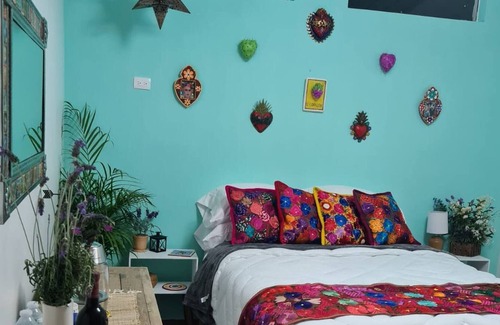 Valle de Guadalupe House | El Mezquite Hotel Mexicano Hab 1 "la Catrina"